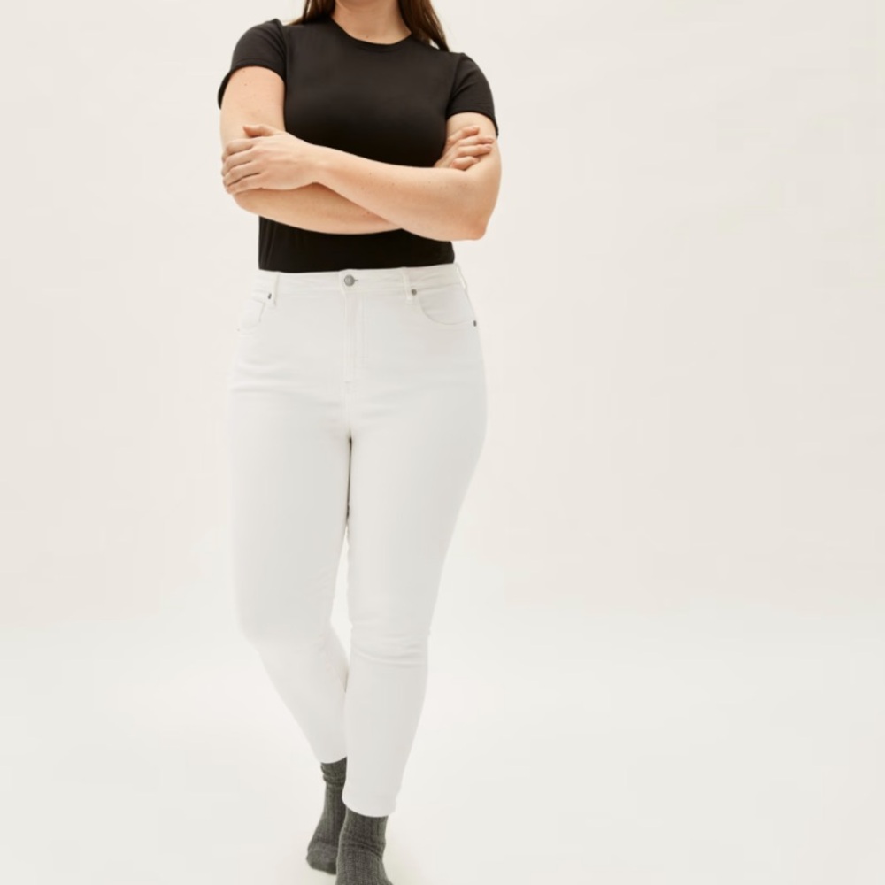 Everlane White Curvy High-Rise Skinny Jeans Size 30 Regular